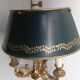Pair of bronze and sheet metal hot water bottle wall lights