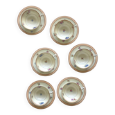 Tea coffee cups X 6 Limoges small flowers and gilding old porcelain Charles Ahrenfeldt vintage