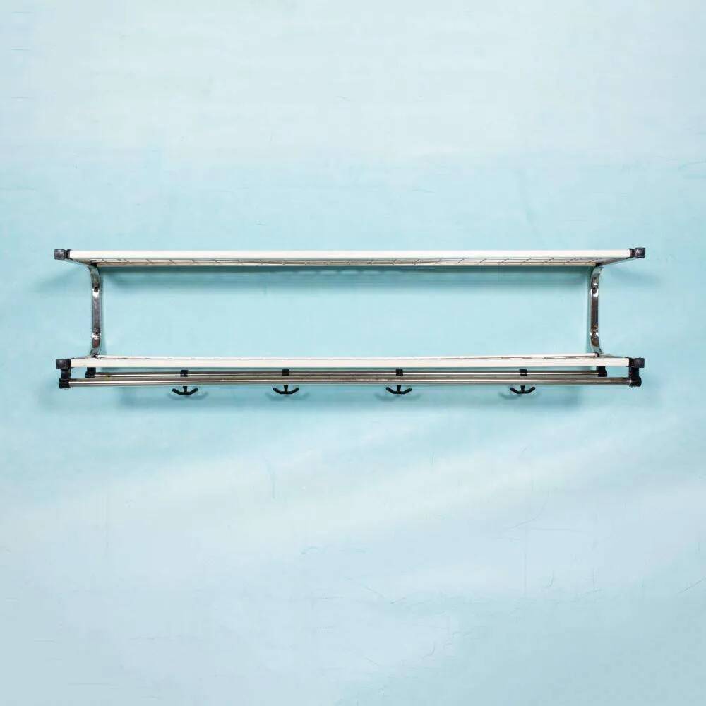 Vintage Scandinavian tubular coat rack from the 1960s.