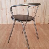 Chaise de bureau en inox vintage