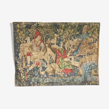Aubusson Shearing of the Sheep wall hanging