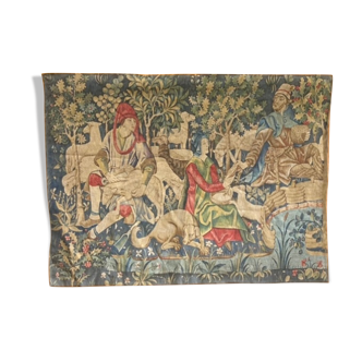 Aubusson Shearing of the Sheep wall hanging