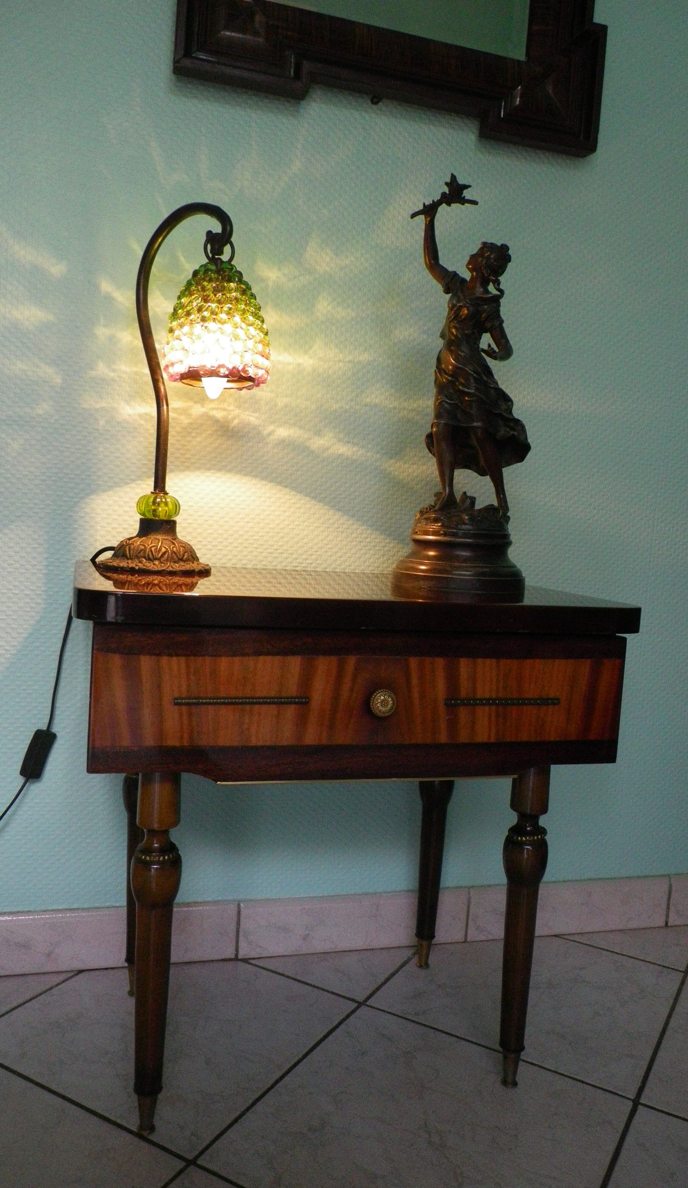 Extra cabinet in lacquered wood, brass, metal 1970s
