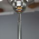 Exceptional Art Deco Functionalist Nickel-Plated Chandelier, 1930s