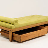 Bed L03 by Pierre Chapo in Massive Elm 1960
