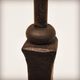 Brutalist lamp base in wrought and beaten iron, France, 1920 to 1960.