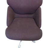 trois fauteuil Wilkhann pivotants tissue + coque signé 1970