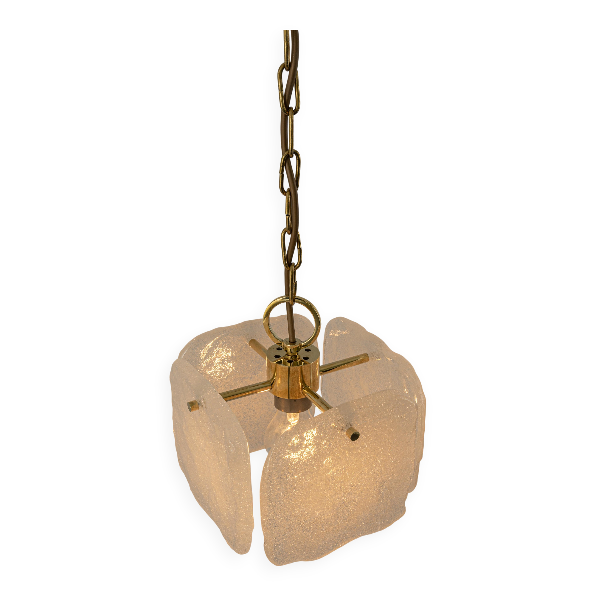 1 of 3 Small Murano glass pendant by Kalmar, Germany, 1960s