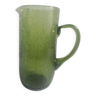 Cracked glass pitcher