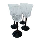 Verres à pieds noir