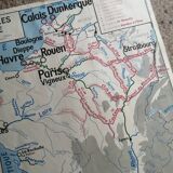 Old MDI school map: France: Secondary breeding and fishing / route