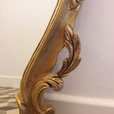 Mirror 47cm x 33cm baroque style oval shape with golden resin frame floral pattern vegetable