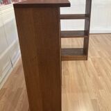 Large oak corner bookcase, 1950s design.