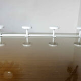 Coat rack in white lacquered metal 70s