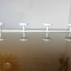 Coat rack in white lacquered metal 70s