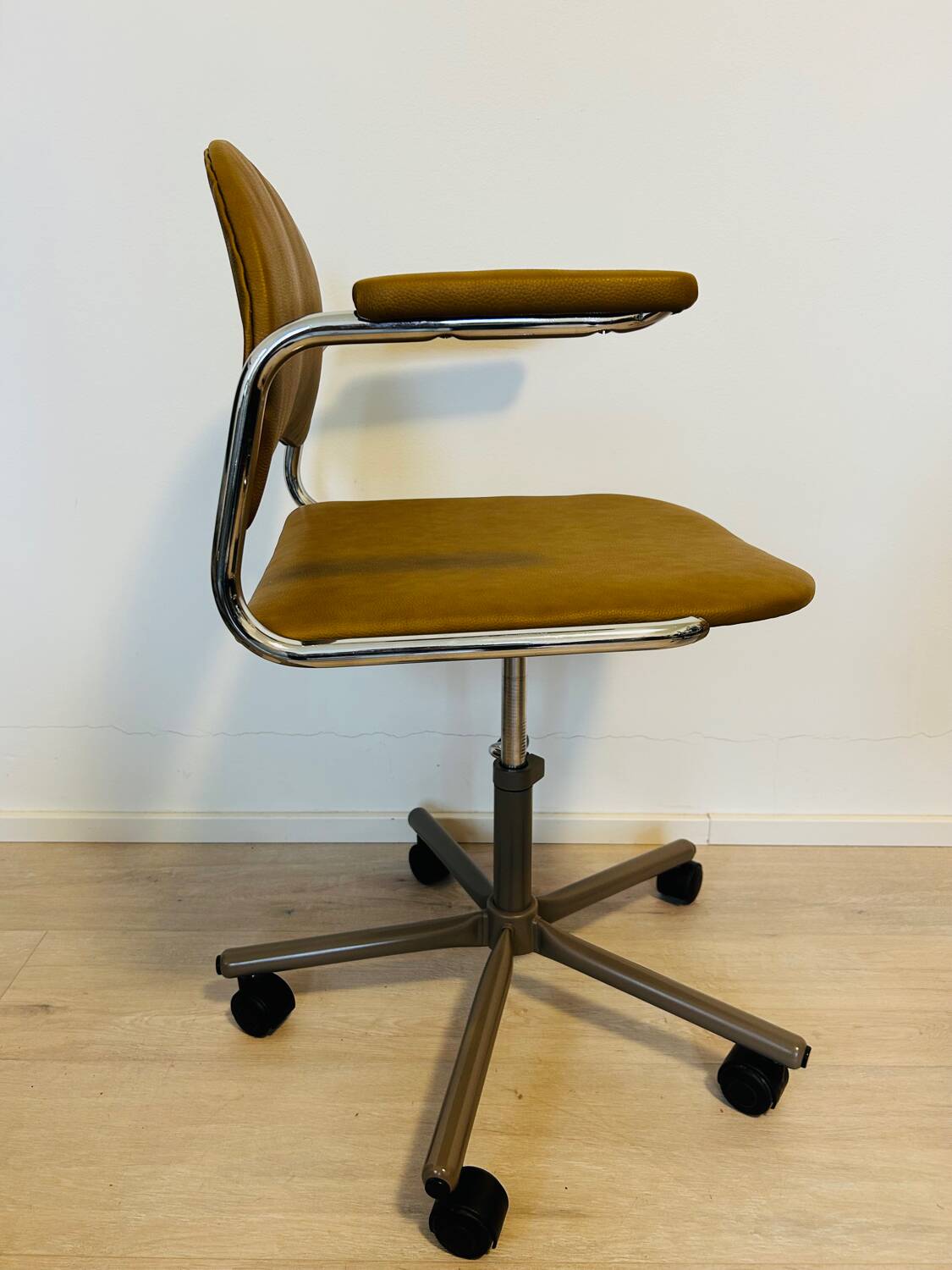 Vintage Mustard Office Chair by Kovona from Czechoslovakia 1970’s