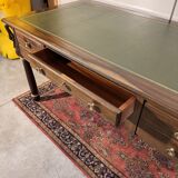 Empire-style minister's desk with swan necks in mahogany.