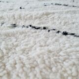 Carpet Beni Ouarain Middle atlas white wool