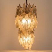 First Edition Murano Glass Poliedri Chandelier attributed to Carlo Scarpa for Venini, 1960s