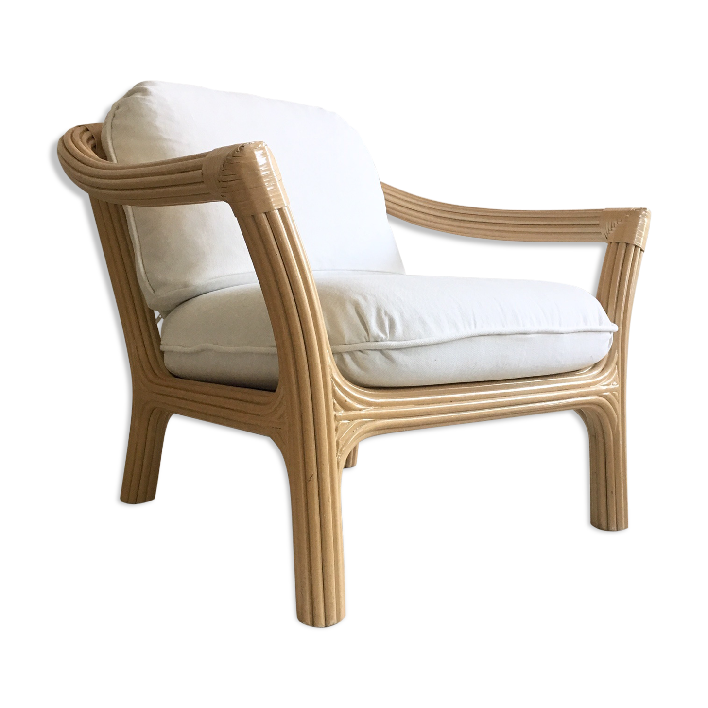 Restored vintage rattan chair