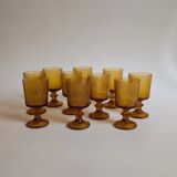 Set of 10 orange glasses