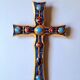 Enamelled Ceramic Cross François Lembo