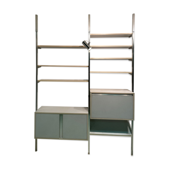 Modular floor/ceiling library with sideboard and secretary