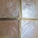 Pair of sconces in brass and mother-of-pearl