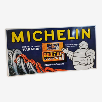 Plaque publicitaire Michelin en tôle