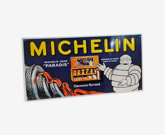 Plaque publicitaire Michelin en tôle