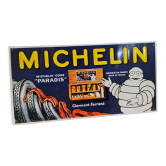 Plaque publicitaire Michelin en tôle