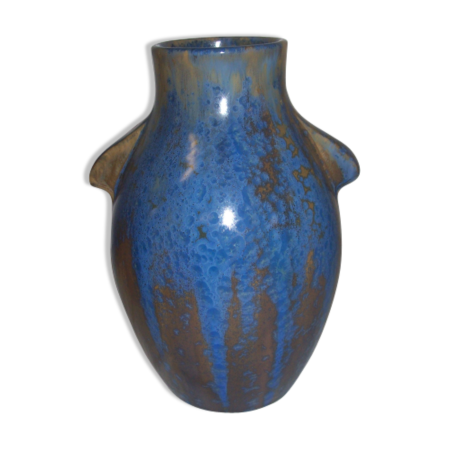 Art Deco Vase Pierrefonds with shades of blue