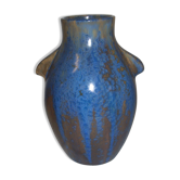 Vase Art Déco Pierrefonds aux nuances de bleus