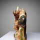 Modern anthropomorphic sculpture in glazed terracotta, vintage 70-2000.