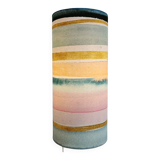 Lampe tube à poser, imprimé rayé aquarelle