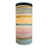 Table tube lamp, watercolor striped print