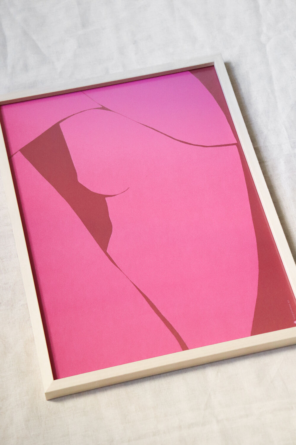 Pink female body art print