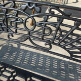 Art Nouveau iron bench