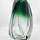 Vintage Val St Lambert green blown glass ovoid vase, Belgium