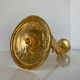 Édouard Rambaud, Soleil artist candle holder in gilded bronze signed under the bobèche.