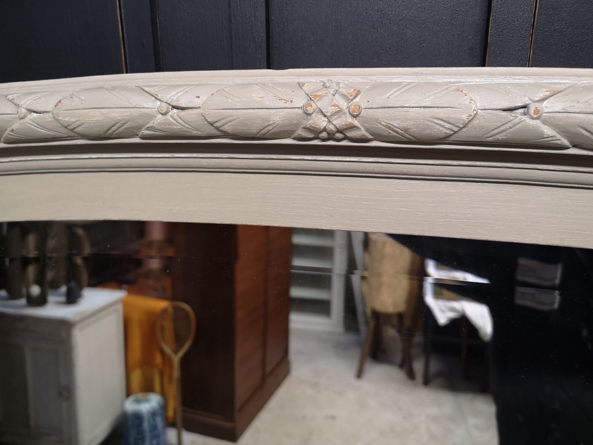 Mirror trumeau 1900 patina shabby chic gustavien ice 160 x 97