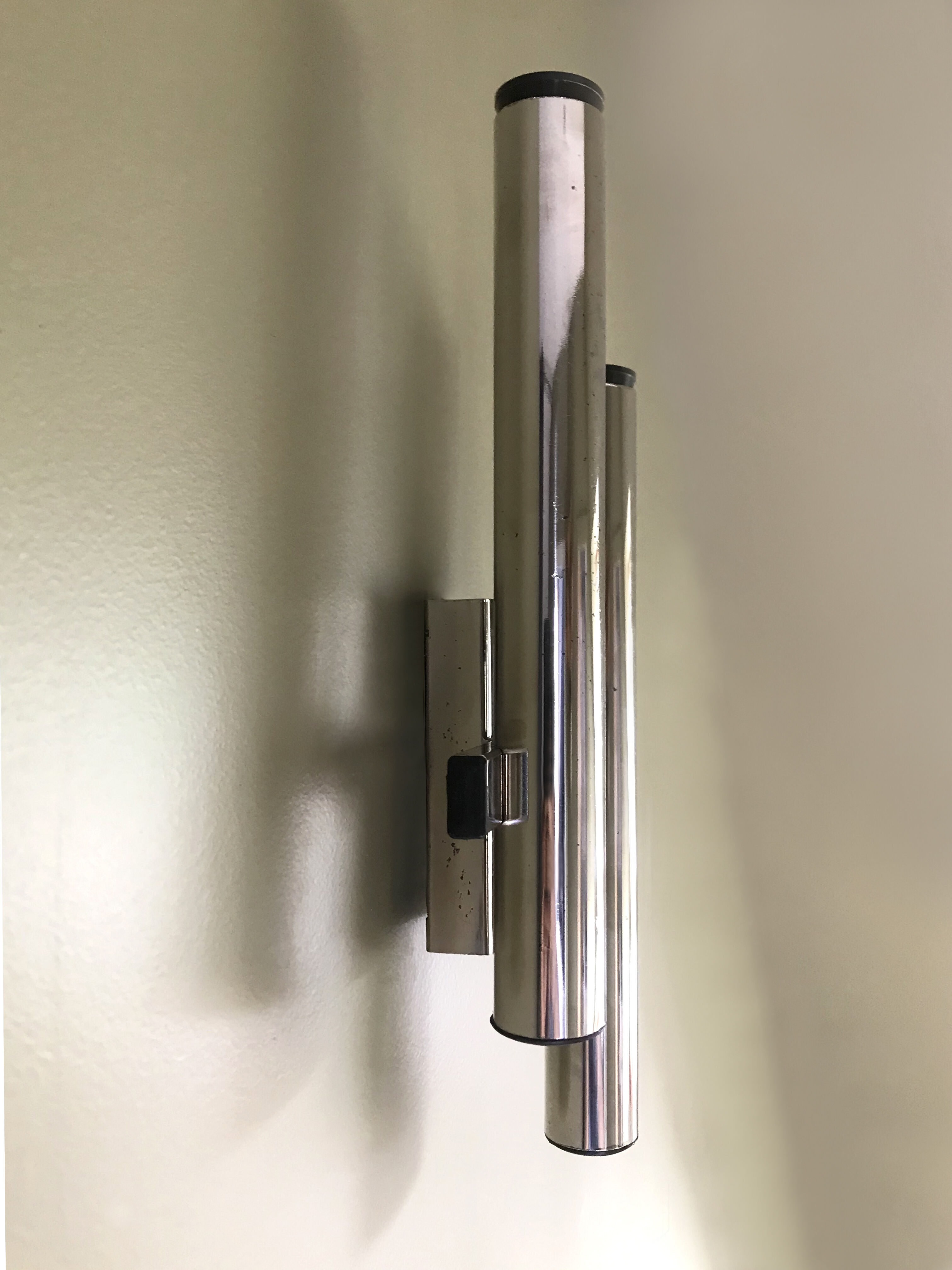 Pair of chromed sconces