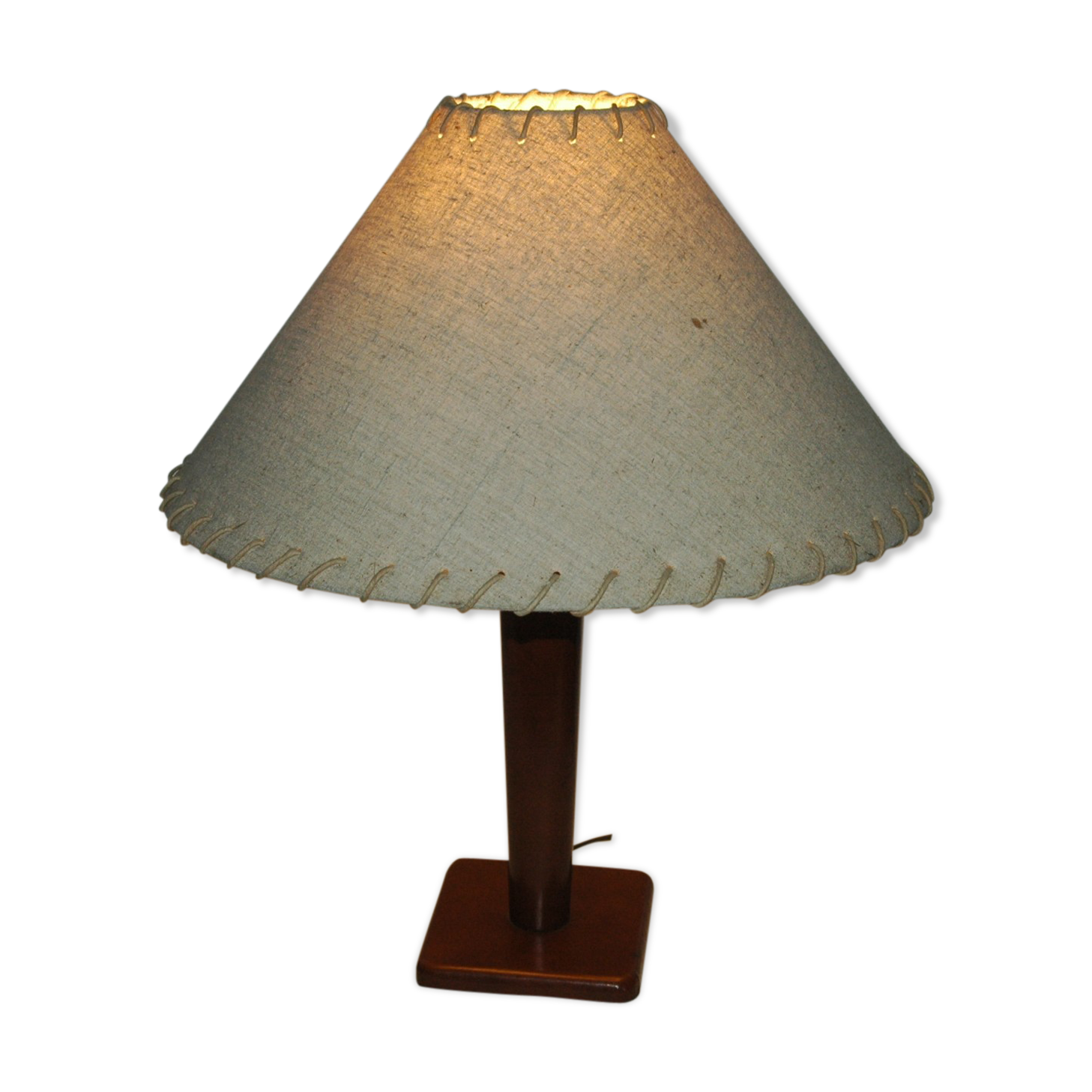 Leather-wrapped lamp