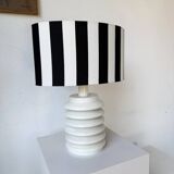 White lacquered metal table lamp from the 60s