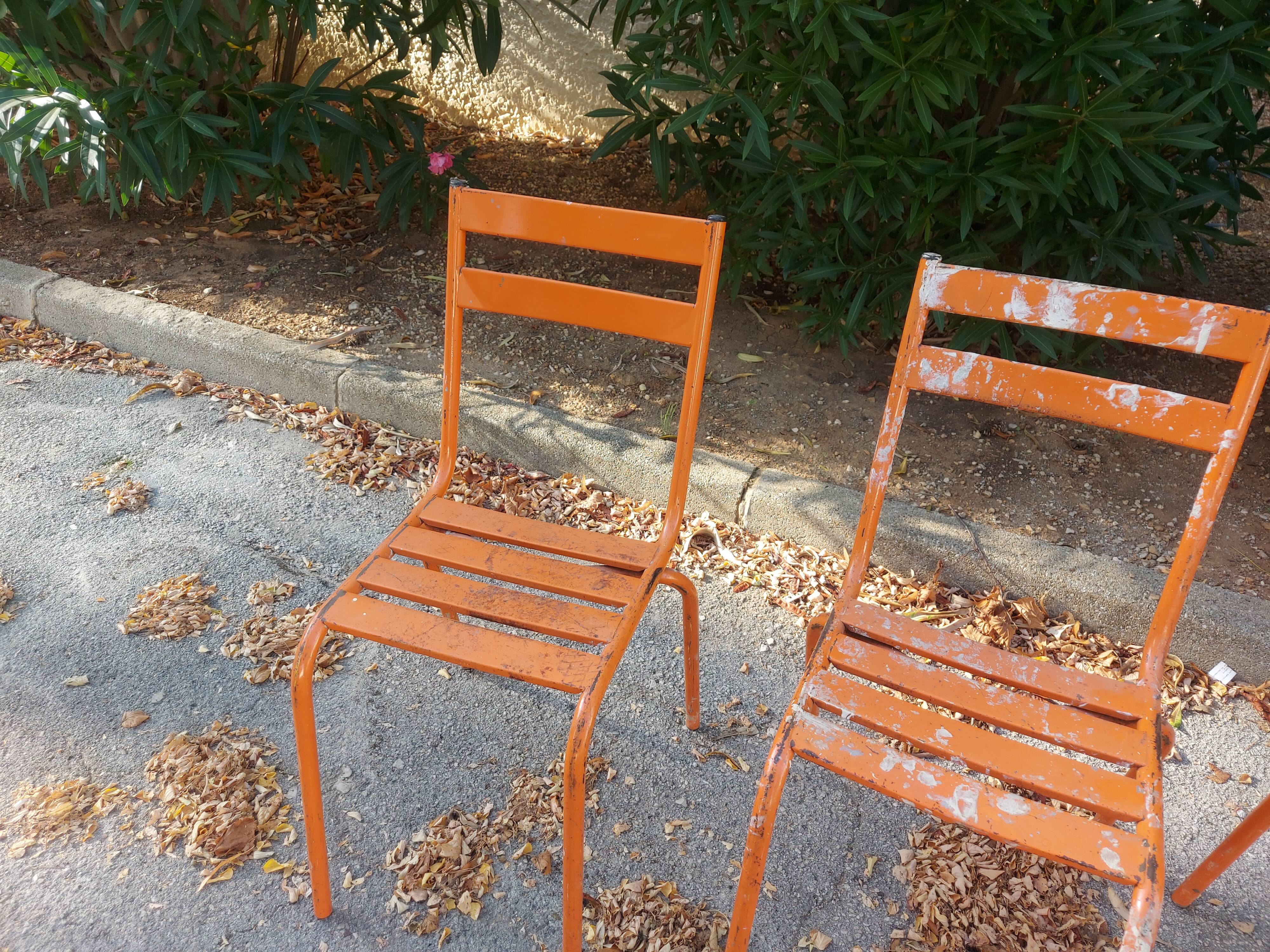 Set of 4 chairs tivoli chairs by Francisco Segarra in metal