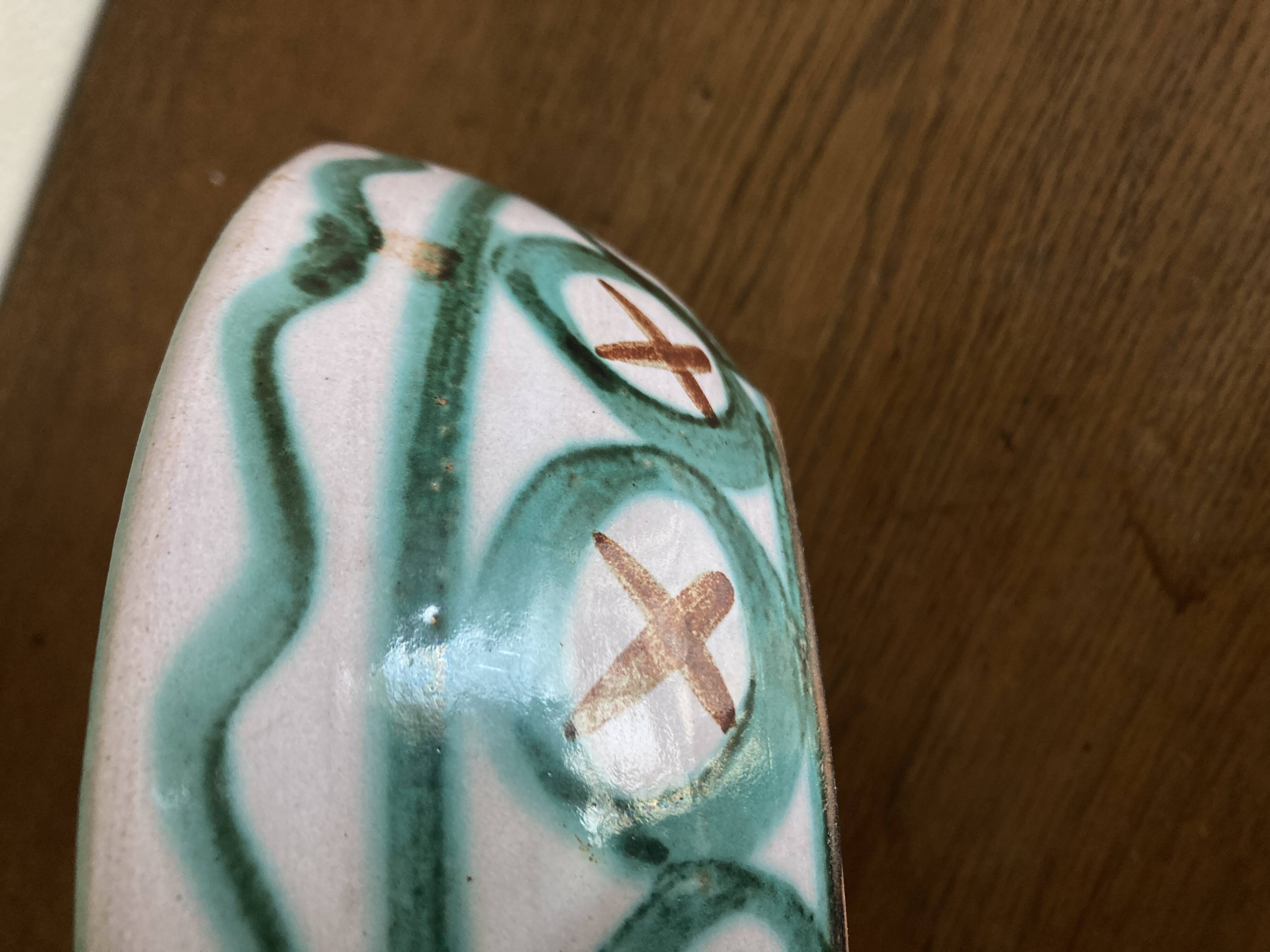 Robert Picault 1960 Vallauris salad bowl signed in full