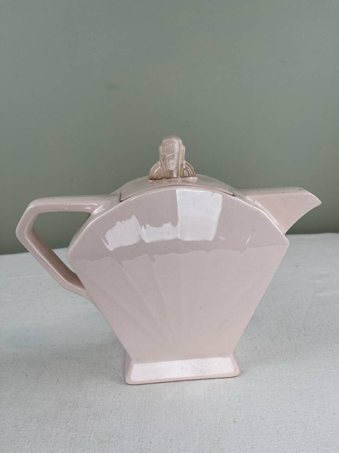 Art Deco pink teapot
