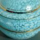 Blue Clichy glass lampshade - gold