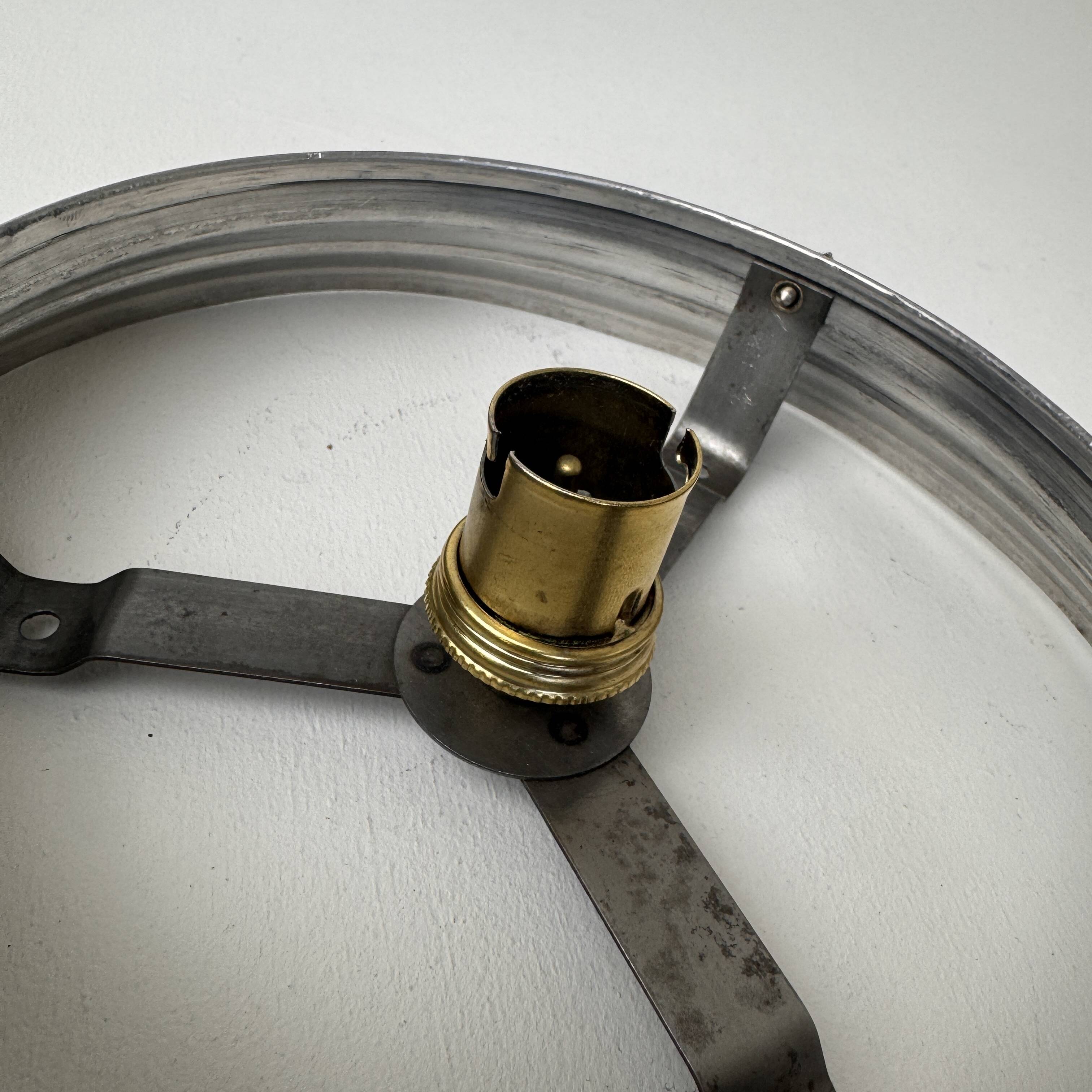 Antique ceiling light or vintage wall light in xl opaline