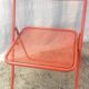 Orange metal folding chairs (set of 2) - 70s/80s